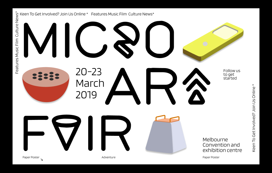 laser font poster for micro art fair 3